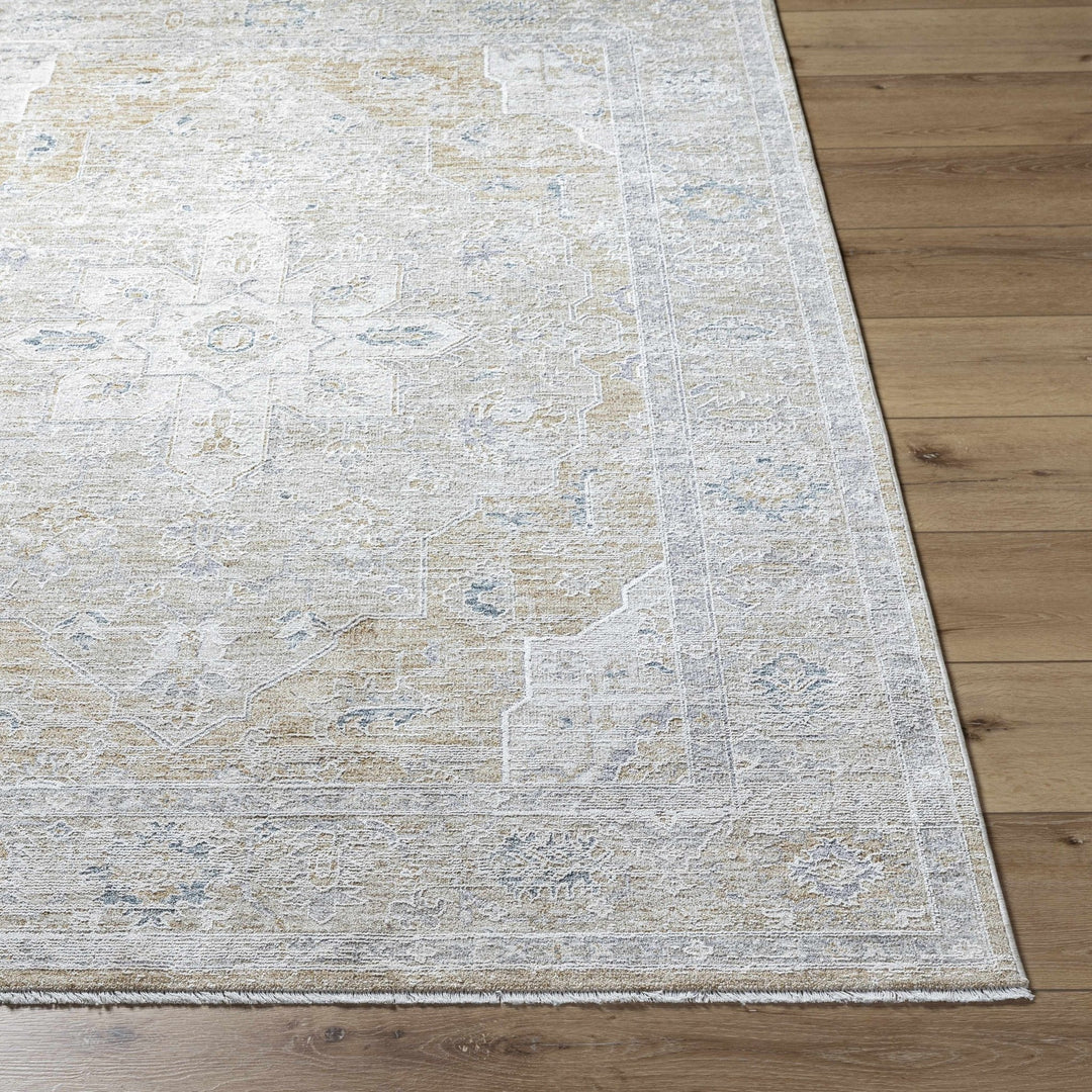 Silver Traditional Medallion Machine Woven Rug - The Rug Decor