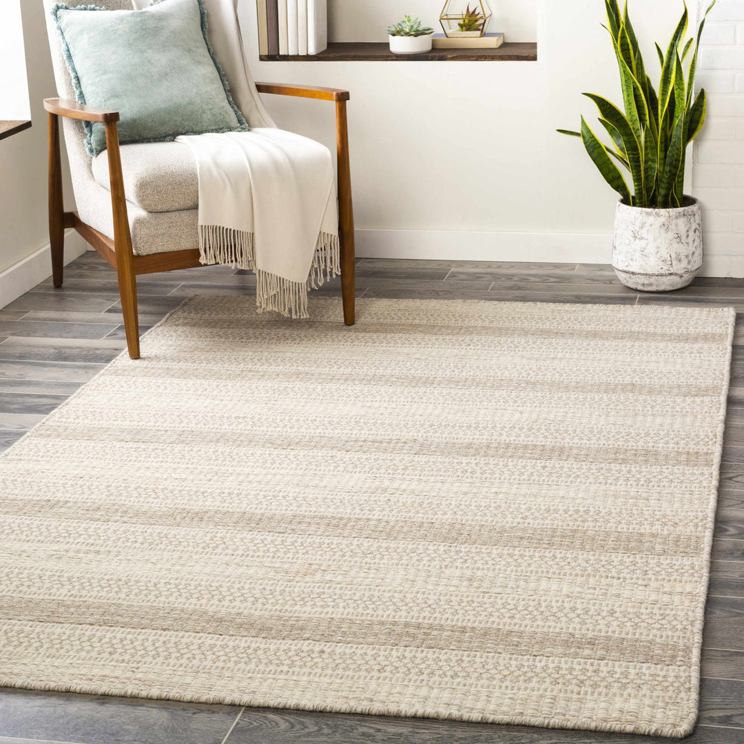 Silverthorne Bohemian Cream And Beige Wool Area Rug - The Rug Decor