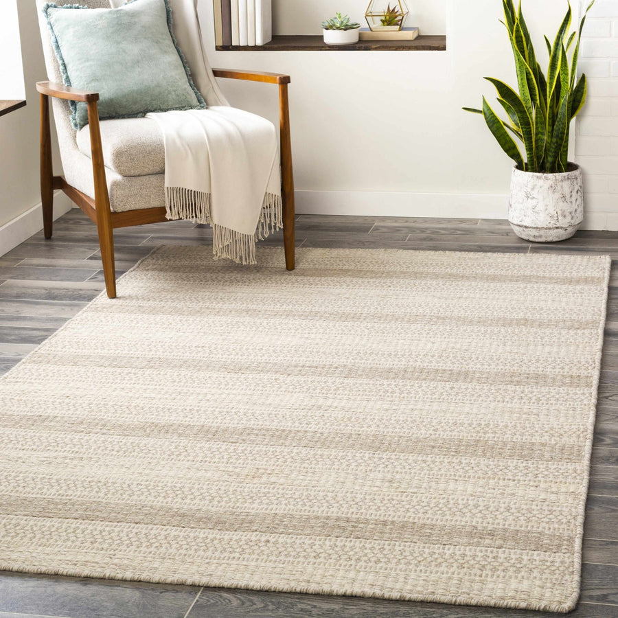 Silverthorne Bohemian Cream And Beige Wool Area Rug - The Rug Decor