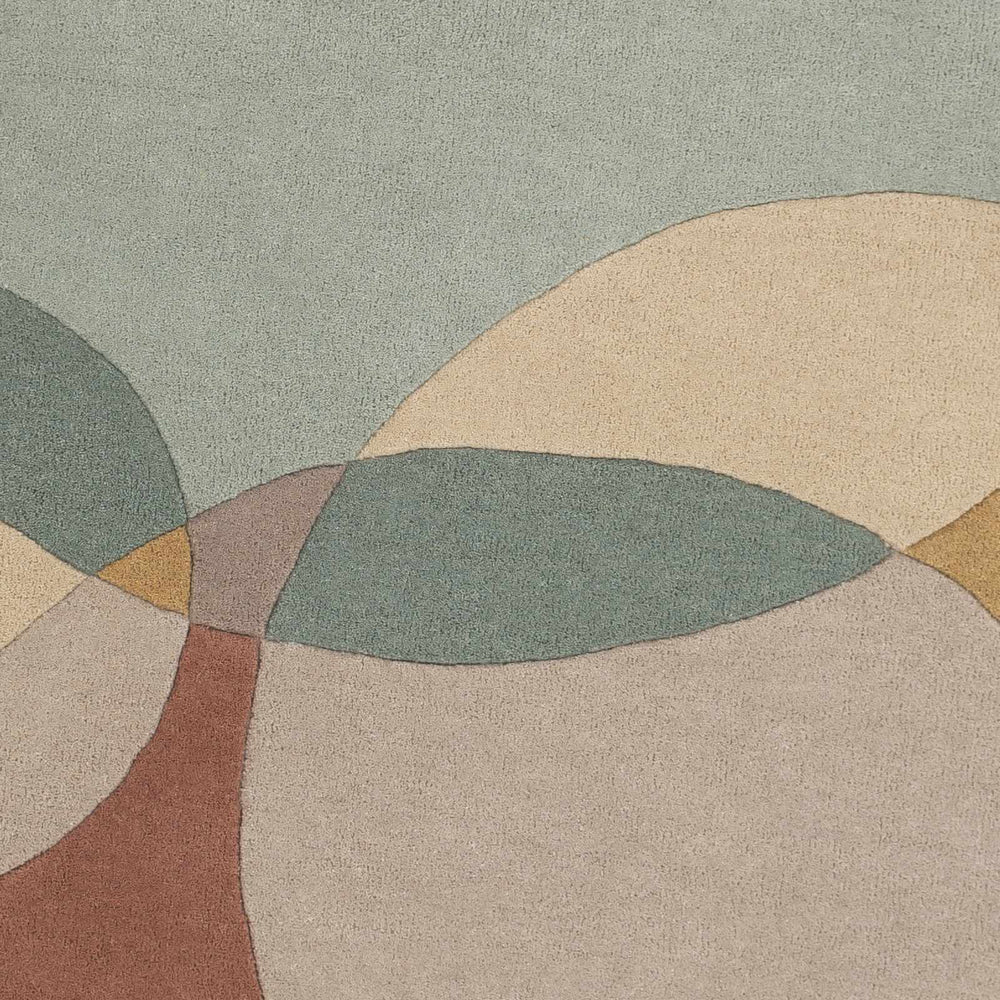 Simla Modern Abstract Beige And Brown Hand Tufted Wool Area Rug - The Rug Decor