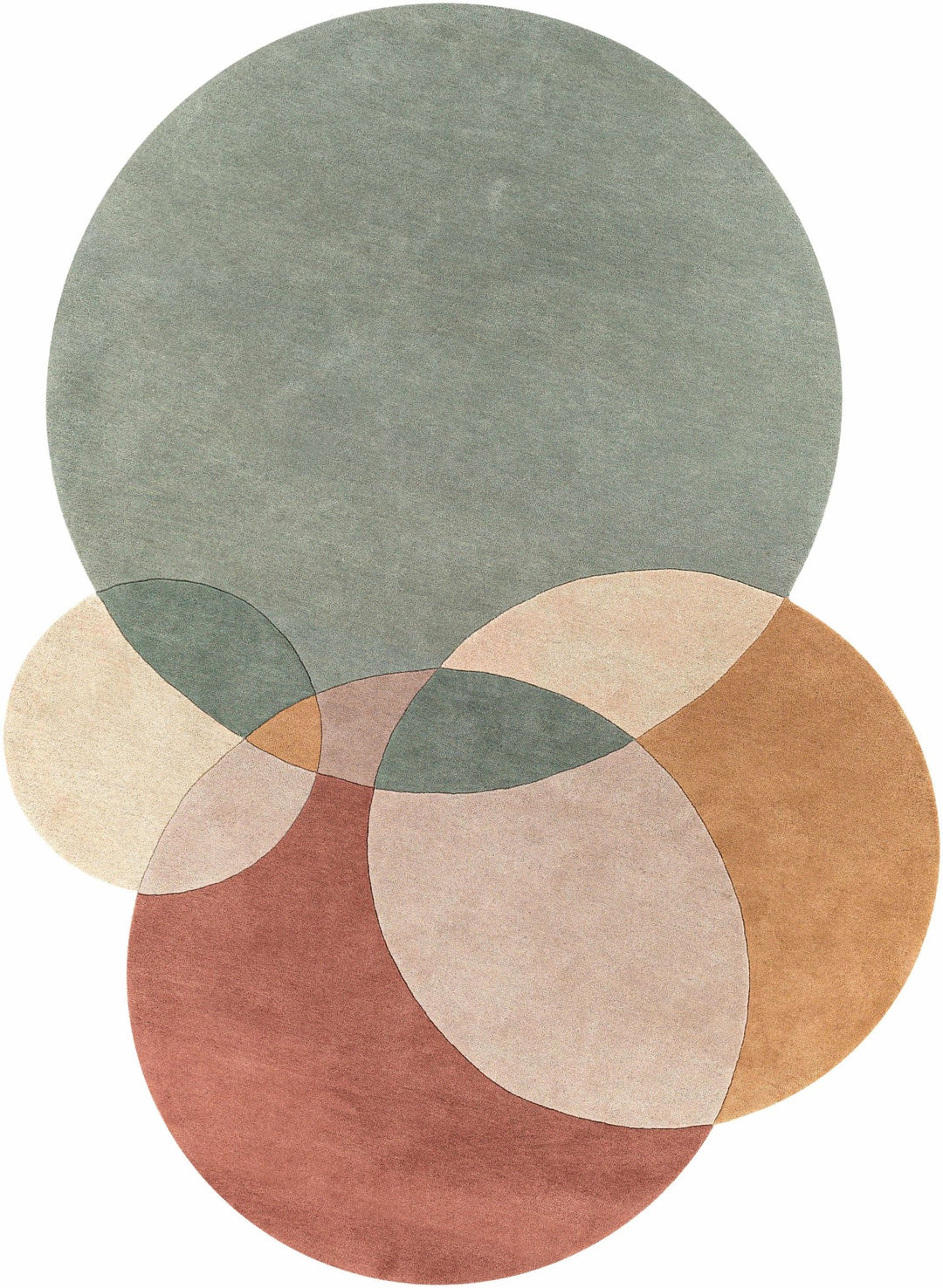 Simla Modern Abstract Beige And Brown Hand Tufted Wool Area Rug - The Rug Decor