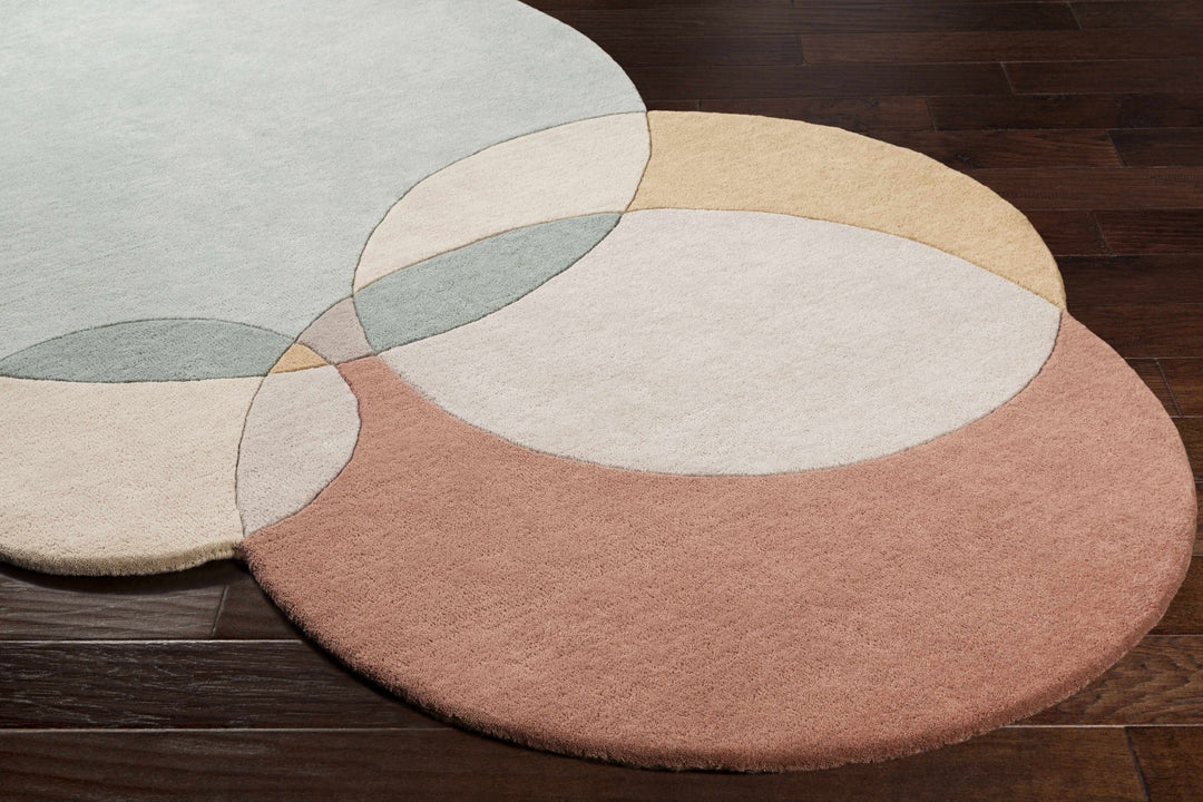 Simla Modern Abstract Beige And Brown Hand Tufted Wool Area Rug - The Rug Decor