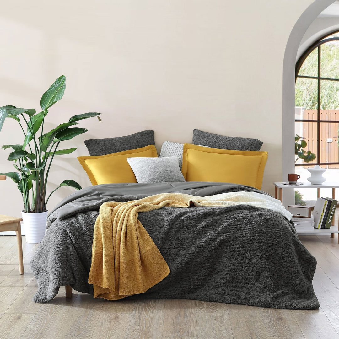Simple and Elegant Granite and Marigold Striped Lightweight Throw - The Rug Decor