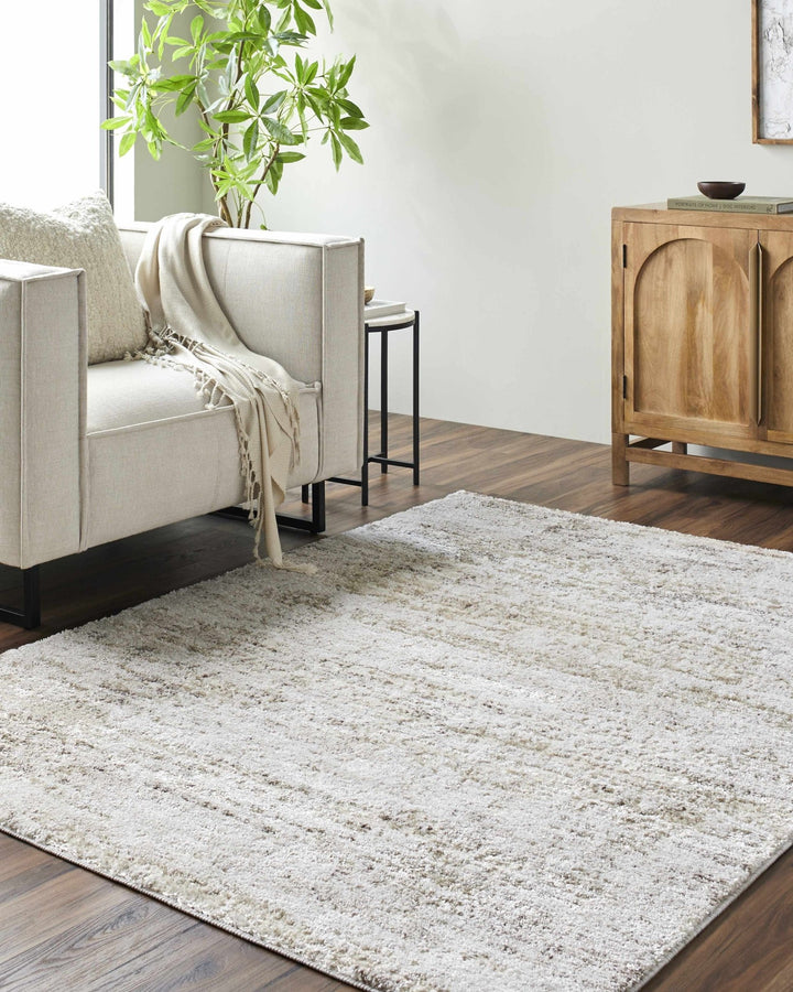 Siraj Modern Abstract Design Beige And Ivory Area Rug - The Rug Decor
