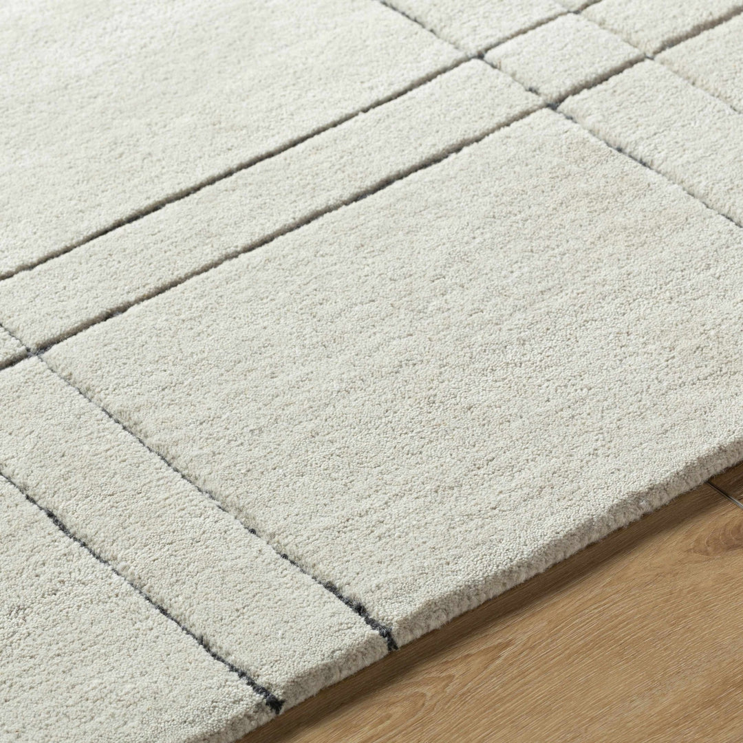 Sixto Contemporary Style Beige And Black Hand Tufted Wool Rug - The Rug Decor