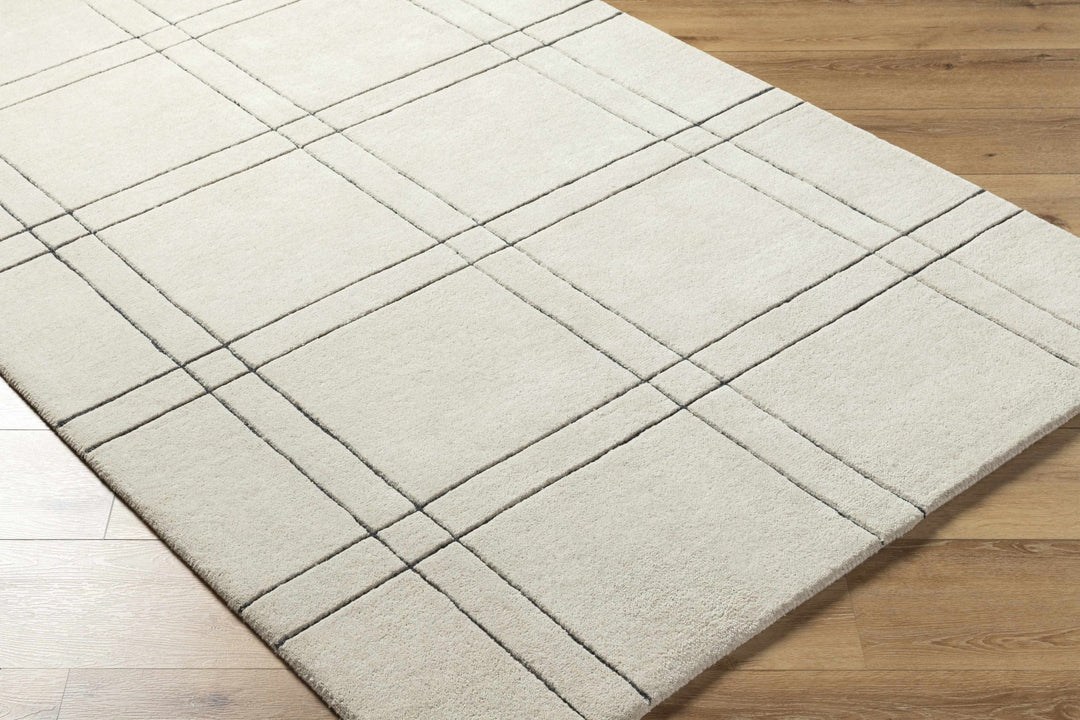 Sixto Contemporary Style Beige And Black Hand Tufted Wool Rug - The Rug Decor