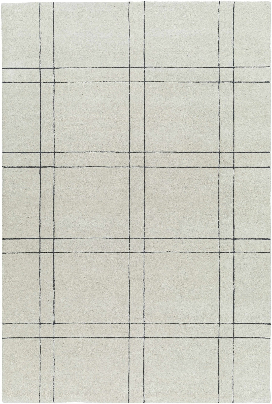 Sixto Contemporary Style Beige And Black Hand Tufted Wool Rug - The Rug Decor