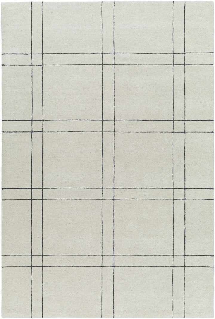 Sixto Contemporary Style Beige And Black Hand Tufted Wool Rug - The Rug Decor