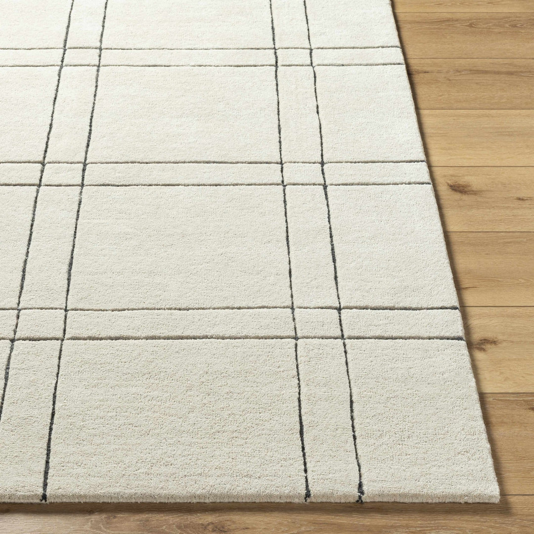 Sixto Contemporary Style Beige And Black Hand Tufted Wool Rug - The Rug Decor