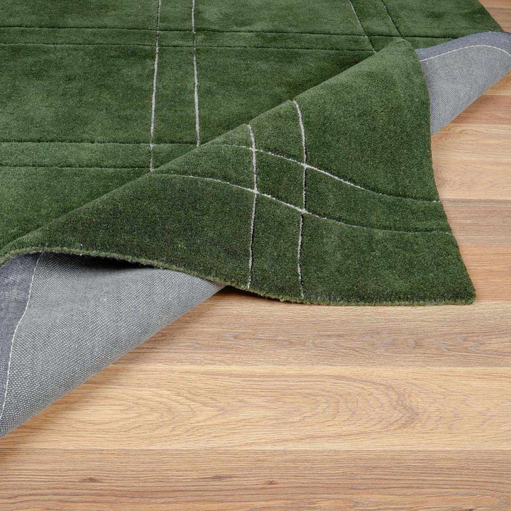 Sixto Contemporary Style Green Hand Tufted Wool Area Rug - The Rug Decor