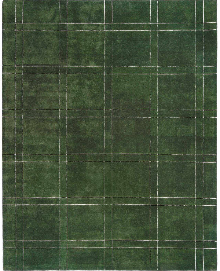 Sixto Contemporary Style Green Hand Tufted Wool Area Rug - The Rug Decor