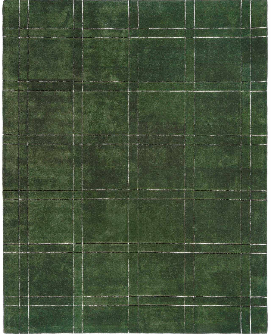 Sixto Contemporary Style Green Hand Tufted Wool Area Rug - The Rug Decor