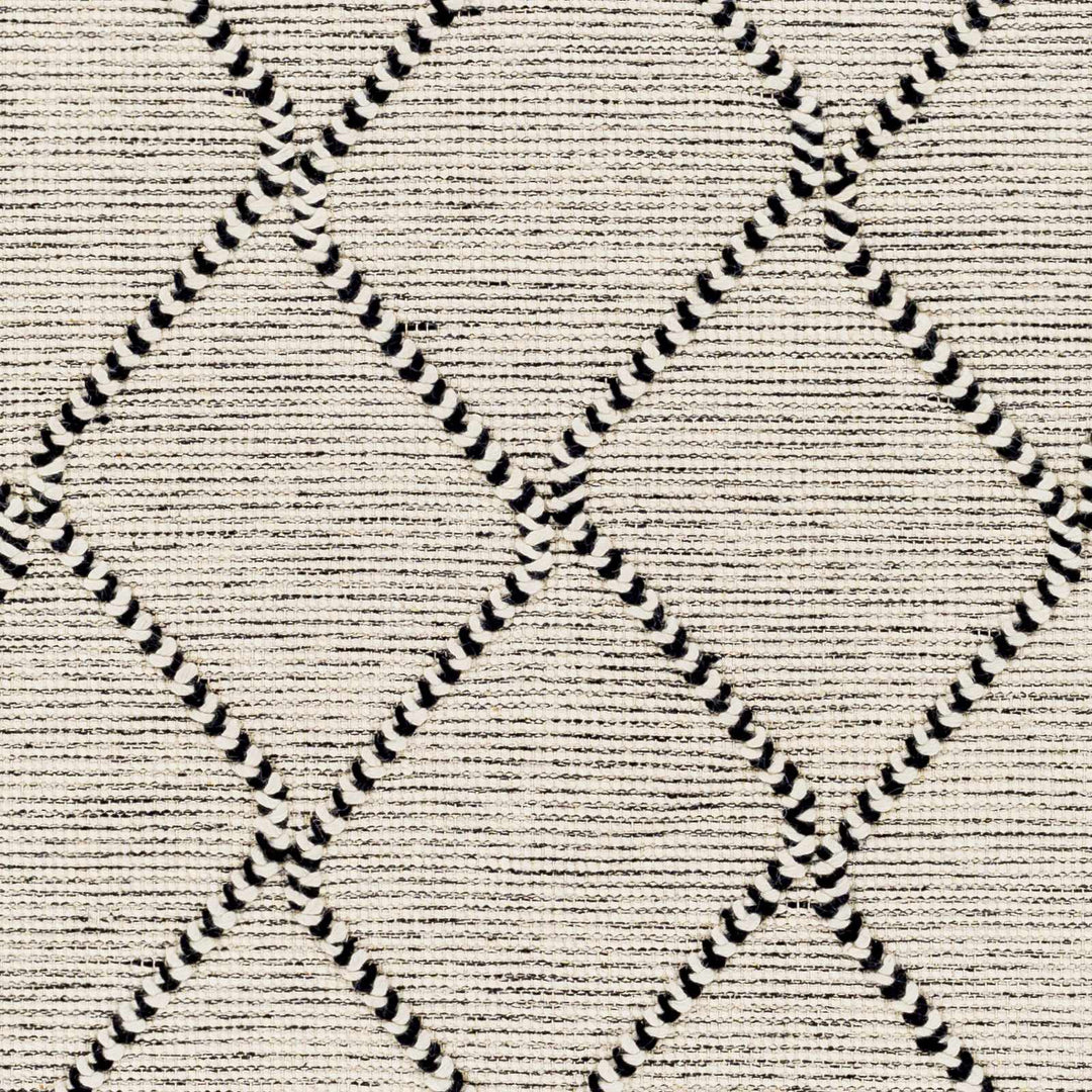 Siyabuswa Modern Geometrical Design Ivory And Black Hand Woven Rug - The Rug Decor