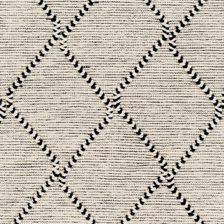 Siyabuswa Modern Geometrical Design Ivory And Black Hand Woven Rug - The Rug Decor