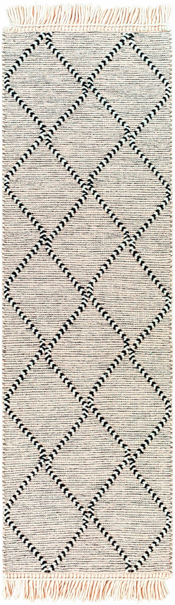 Siyabuswa Modern Geometrical Design Ivory And Black Hand Woven Rug - The Rug Decor