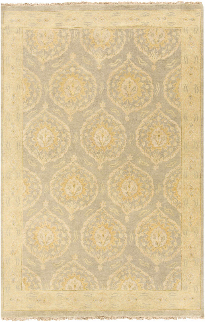 Milly Traditional Style Beige Hand Knotted Wool Area Rug