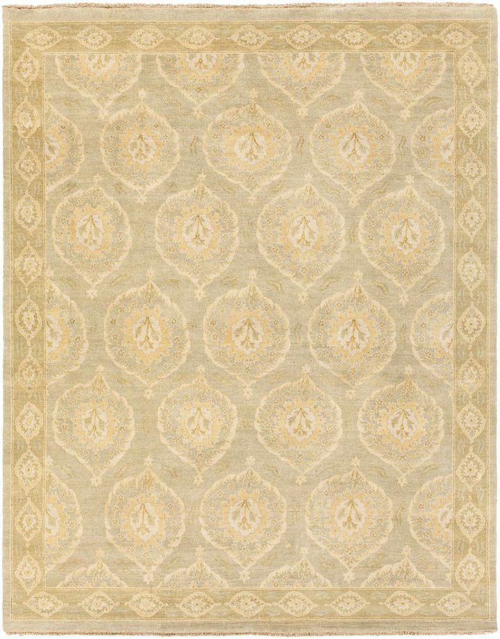 Milly Traditional Style Beige Hand Knotted Wool Area Rug