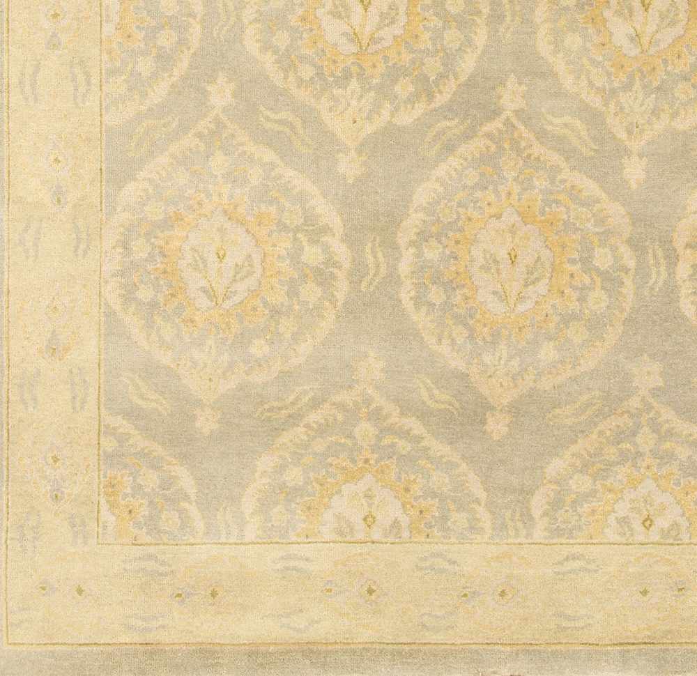 Milly Traditional Style Beige Hand Knotted Wool Area Rug