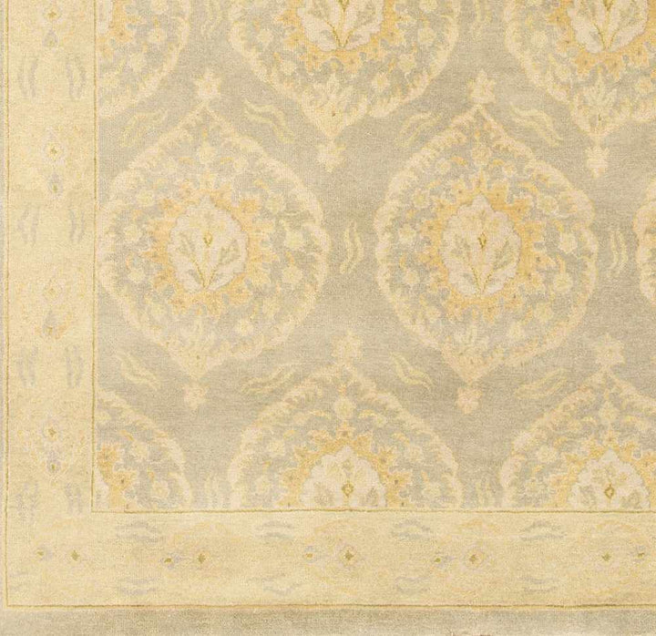 Milly Traditional Style Beige Hand Knotted Wool Area Rug