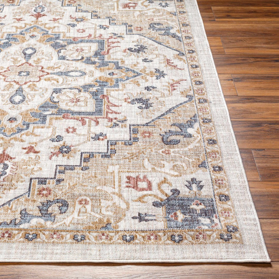 Lewa Traditional Medallion Design Beige & Brown Rug