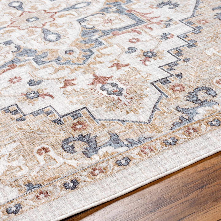 Lewa Traditional Medallion Design Beige & Brown Rug