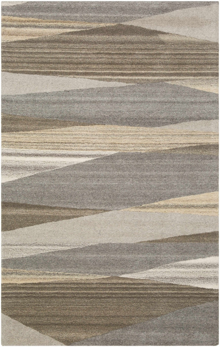 Skamokawa Modern Beige And Gray Hand Tufted Wool Area Rug - The Rug Decor