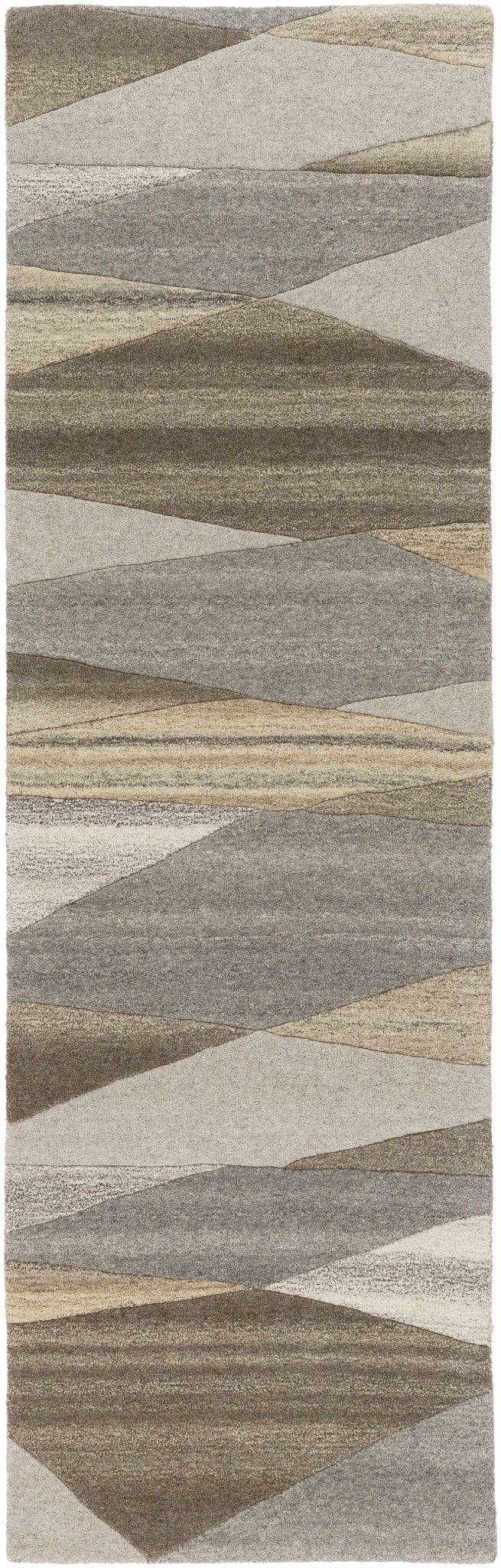 Skamokawa Modern Beige And Gray Hand Tufted Wool Area Rug - The Rug Decor