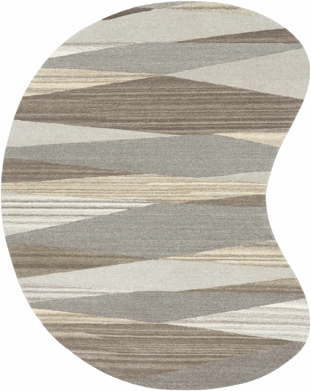 Skamokawa Modern Beige And Gray Hand Tufted Wool Area Rug - The Rug Decor