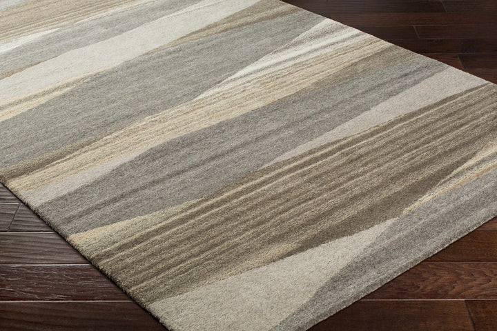 Skamokawa Modern Beige And Gray Hand Tufted Wool Area Rug - The Rug Decor