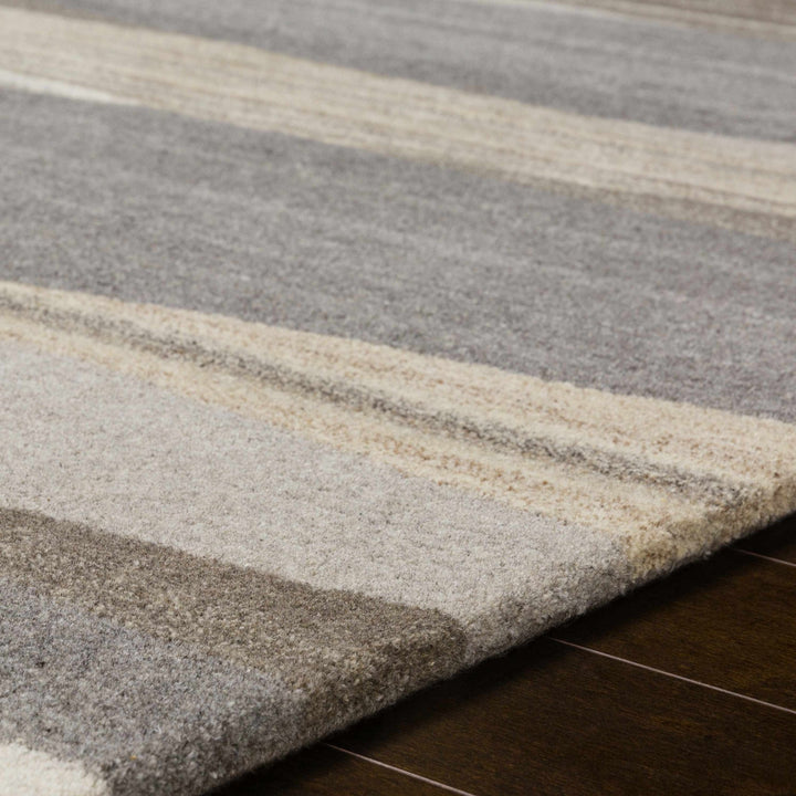 Skamokawa Modern Beige And Gray Hand Tufted Wool Area Rug - The Rug Decor