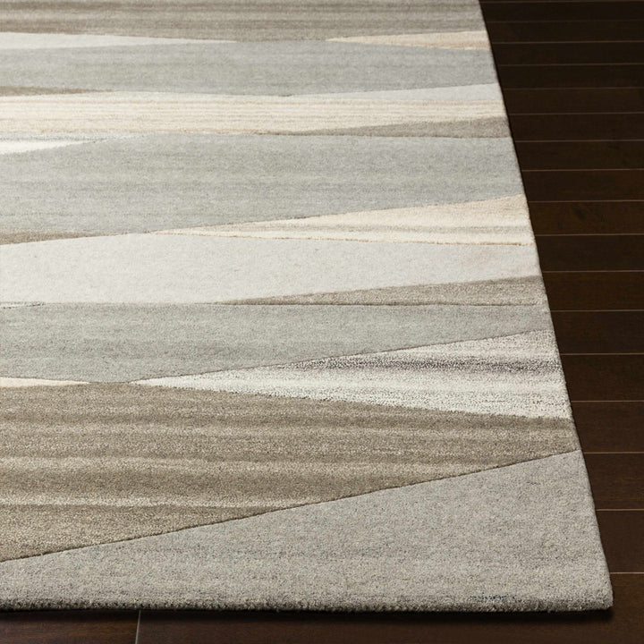 Skamokawa Modern Beige And Gray Hand Tufted Wool Area Rug - The Rug Decor