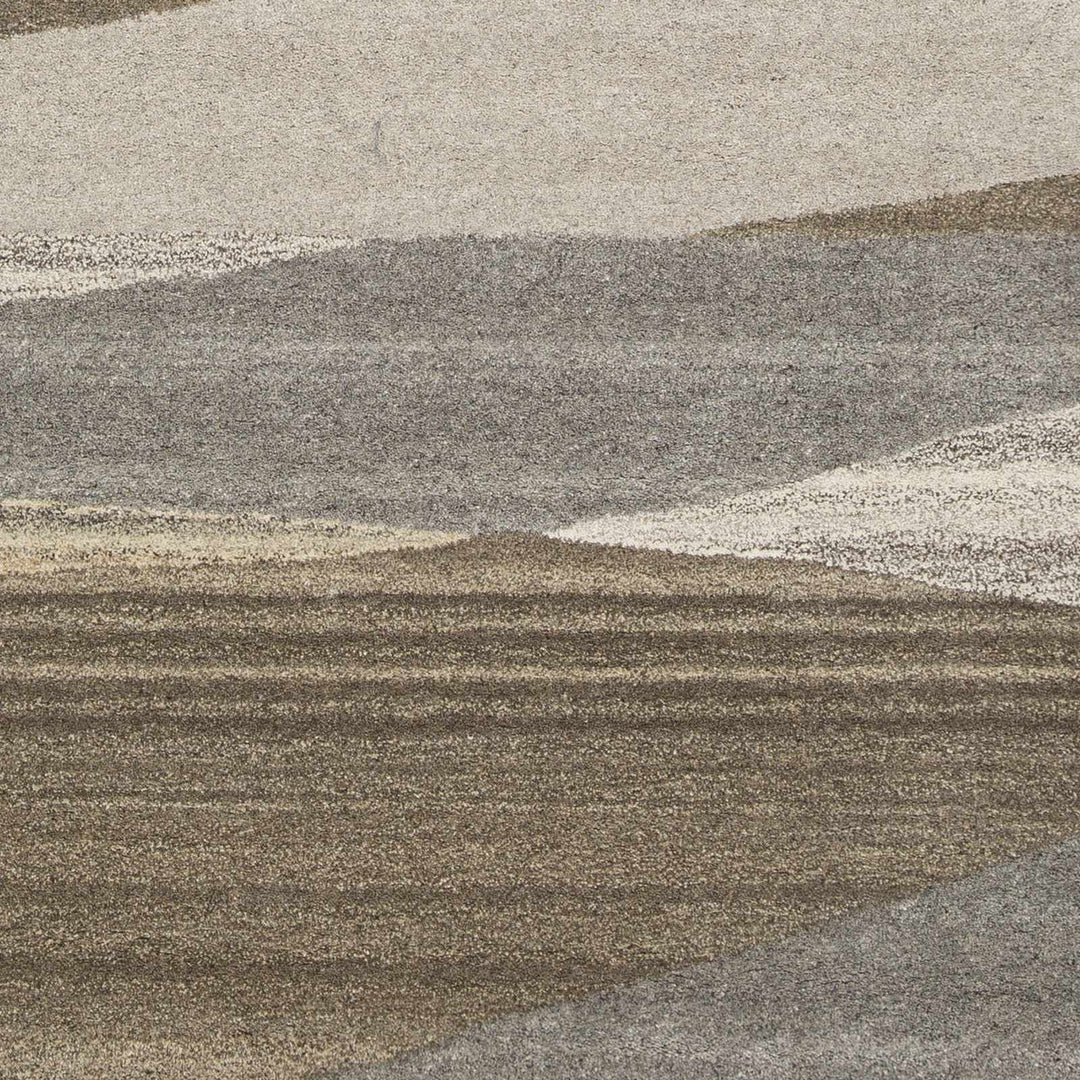 Skamokawa Modern Beige And Gray Hand Tufted Wool Area Rug - The Rug Decor