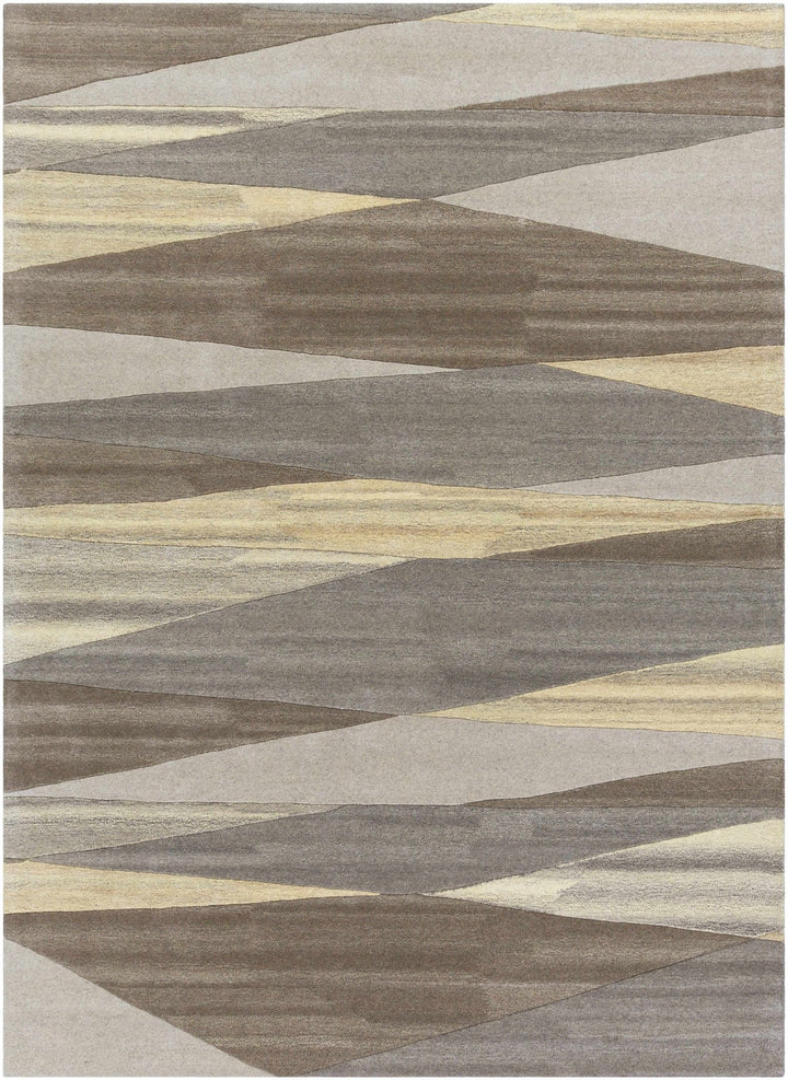 Skamokawa Modern Beige And Gray Hand Tufted Wool Area Rug - The Rug Decor