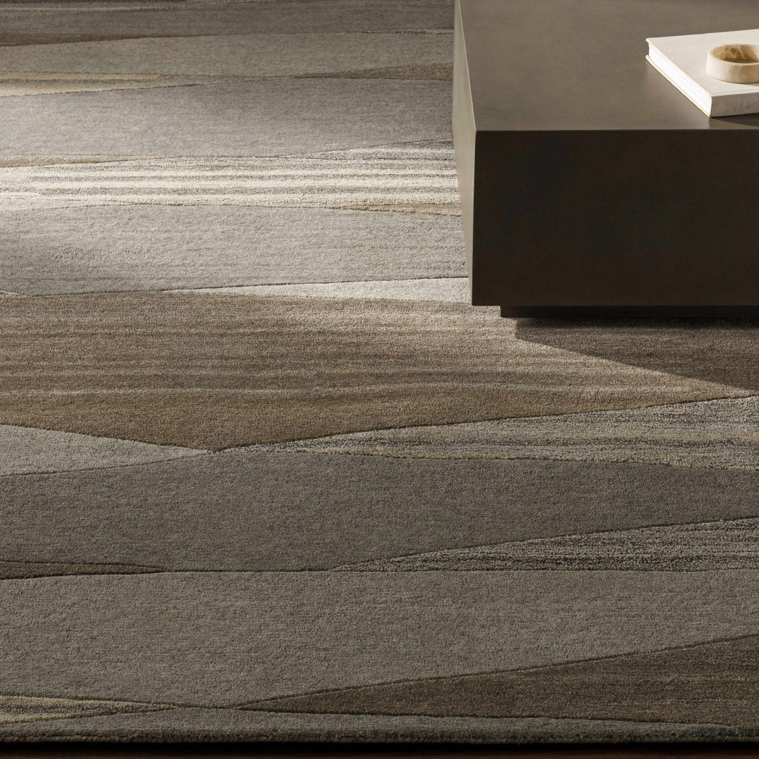 Skamokawa Modern Beige And Gray Hand Tufted Wool Area Rug - The Rug Decor