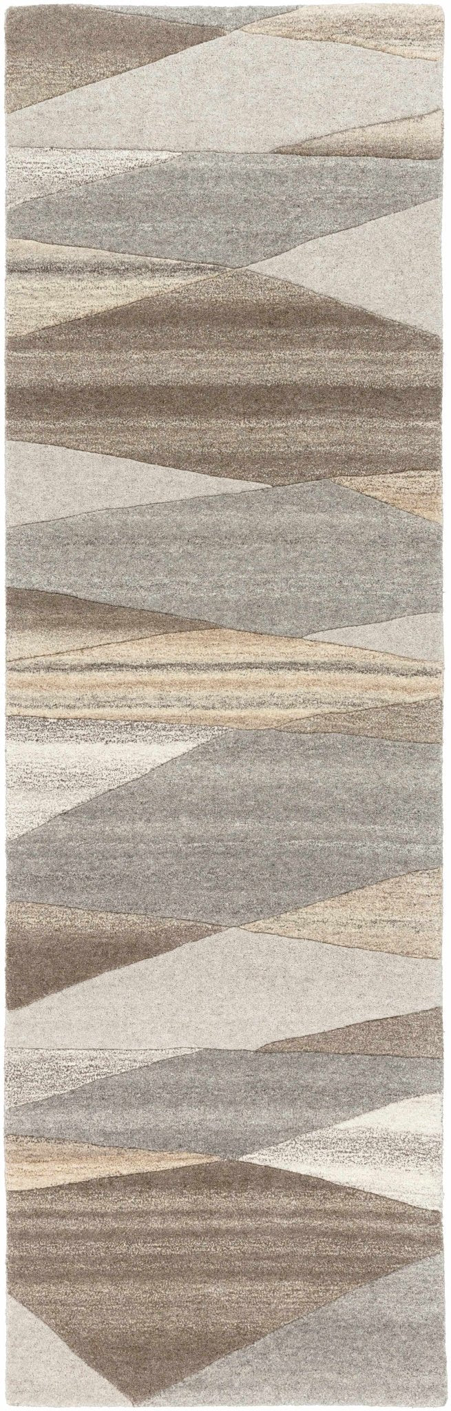 Skamokawa Modern Beige And Gray Hand Tufted Wool Area Rug - The Rug Decor