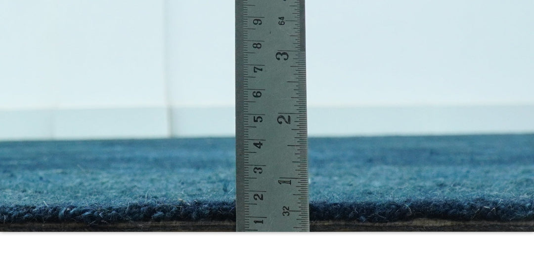 Sky Custom Made Blue Traditional Oushak Design Overdyed Wool Rug - The Rug Decor