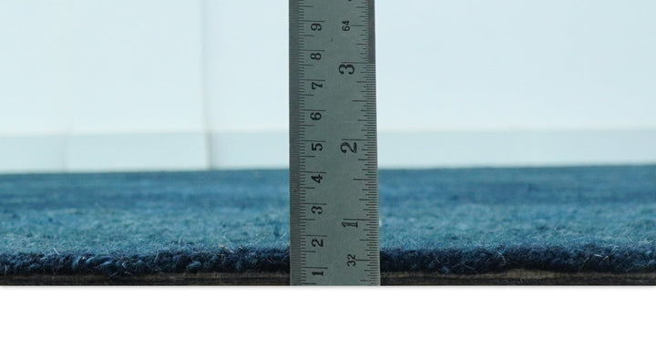 Sky Custom Made Blue Traditional Oushak Design Overdyed Wool Rug - The Rug Decor