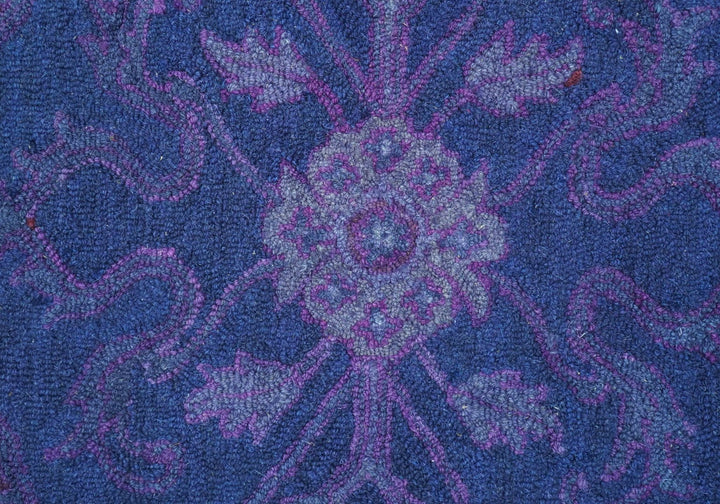 Sky Traditional Design Purple Hand Tufted Overdyed Wool Rug - The Rug Decor