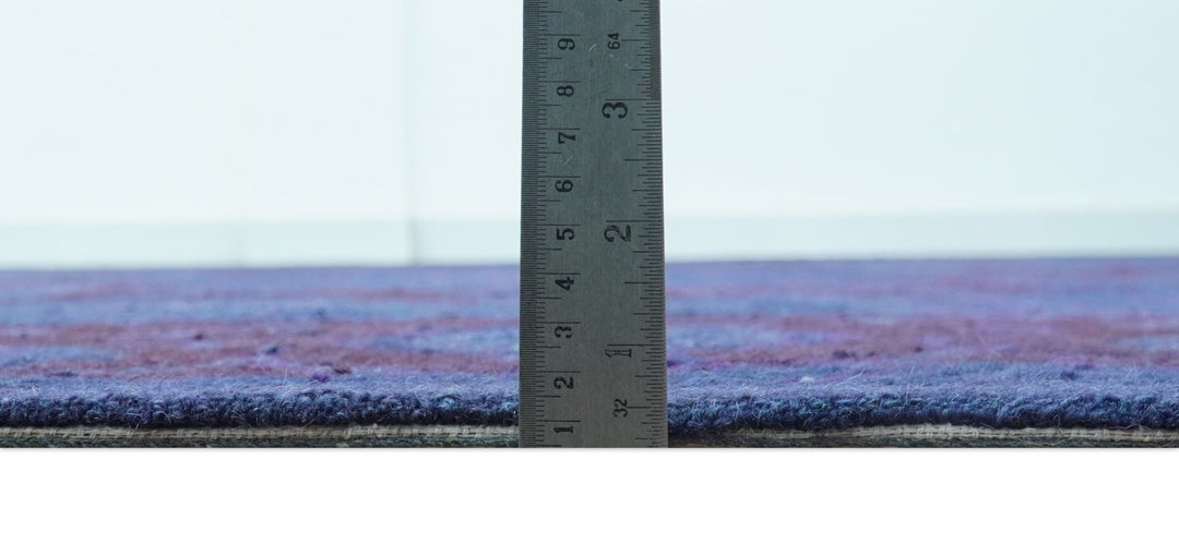 Sky Traditional Design Purple Hand Tufted Overdyed Wool Rug - The Rug Decor