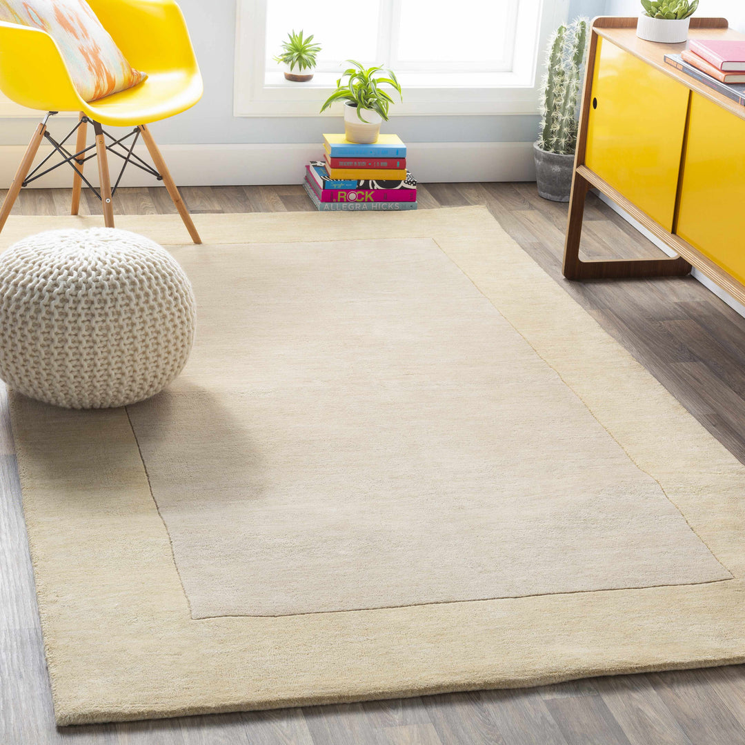 Slade Modern Solid Design Beige Hand Loomed Area Rug