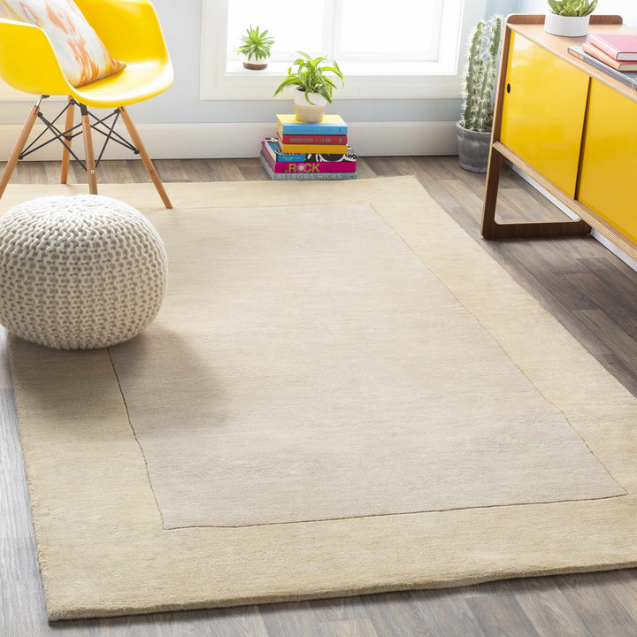Slade Modern Solid Design Beige Hand Loomed Area Rug