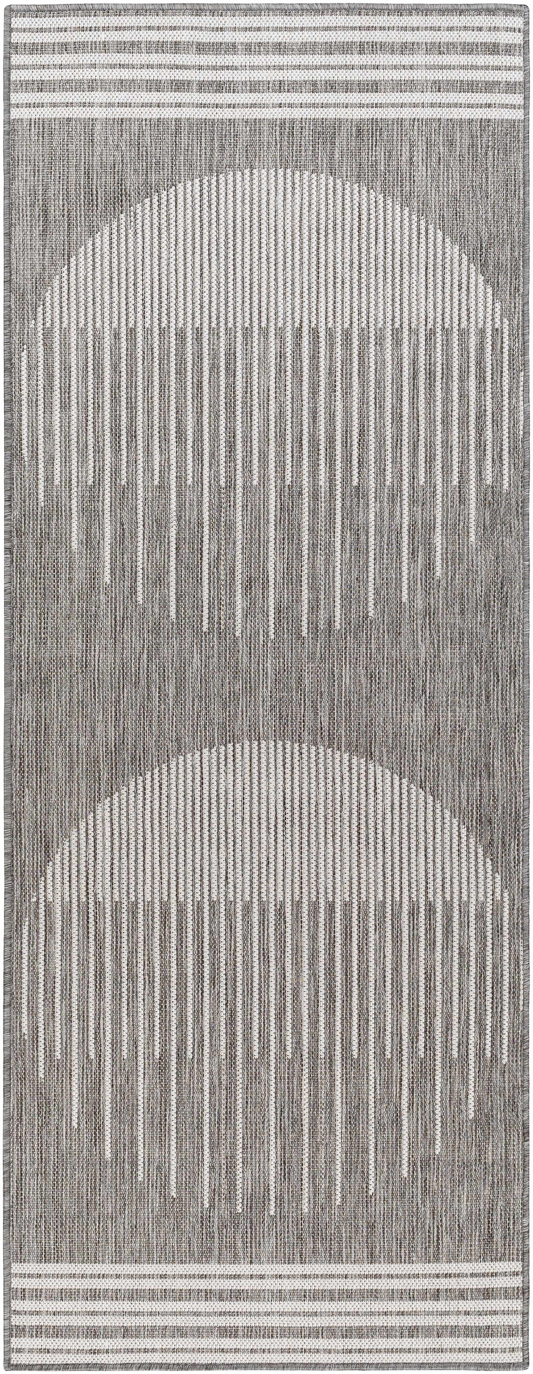 Aviya Modern Geometric Design Gray Area Rug