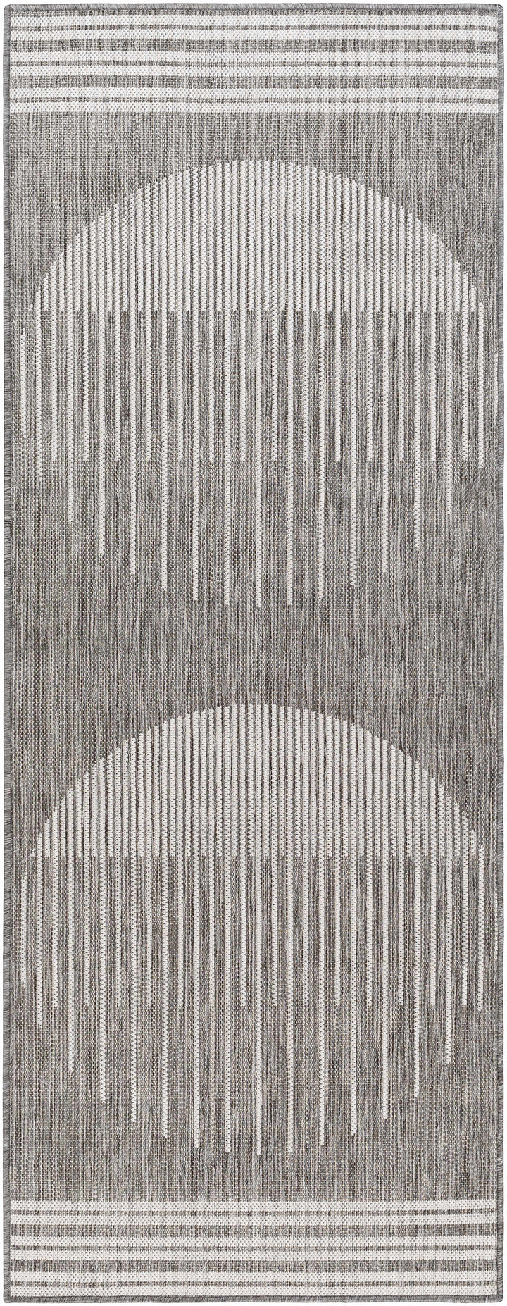 Aviya Modern Geometric Design Gray Area Rug