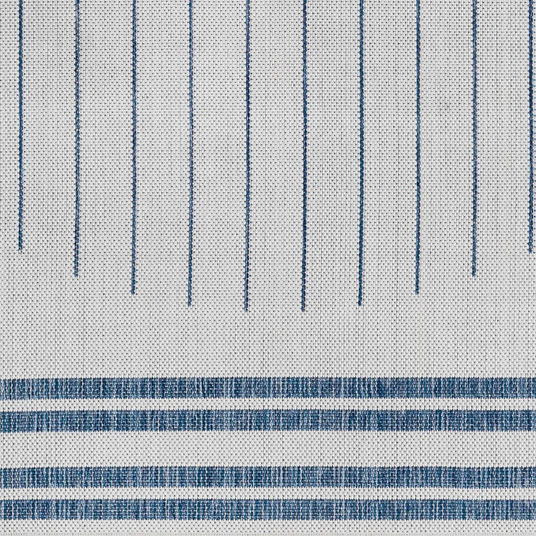 Aviya Contemporary Geometrical Ivory And Blue Rug