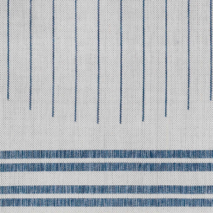 Aviya Contemporary Geometrical Ivory And Blue Rug