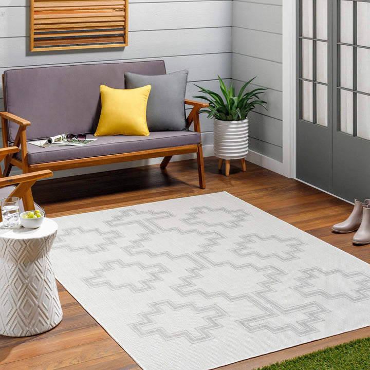 Fadil Bohemian Style Gray Area Rug