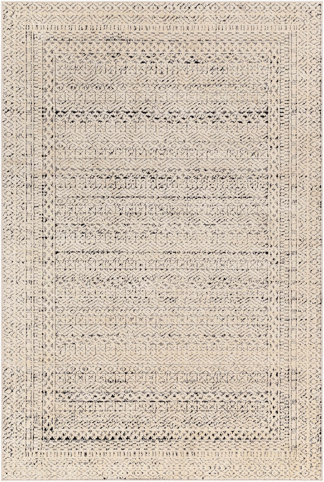 Said Beige And Black Traditional Style Rug