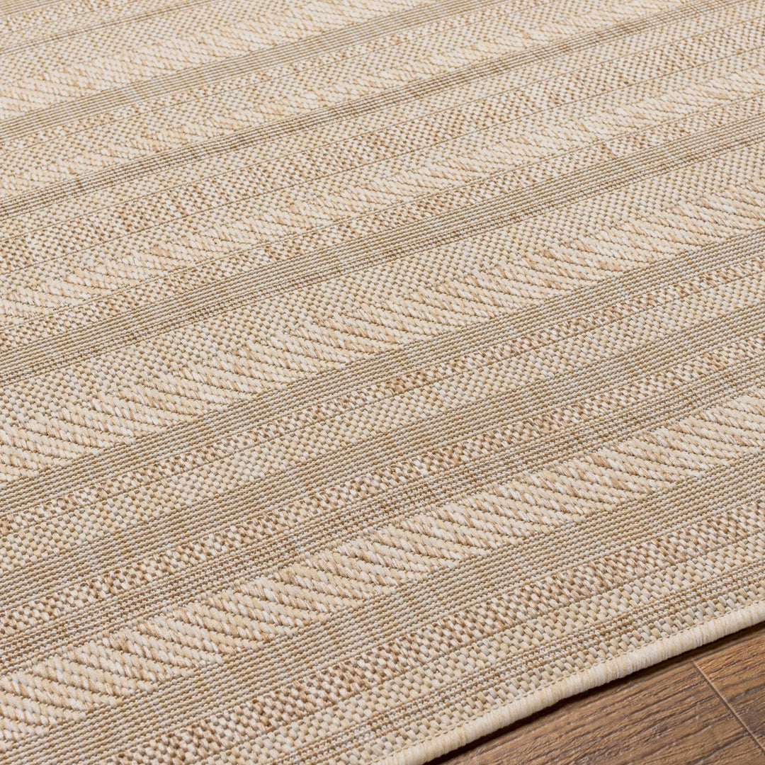 Sultanhisar Contemporary Style Beige Outdoor Area Rug