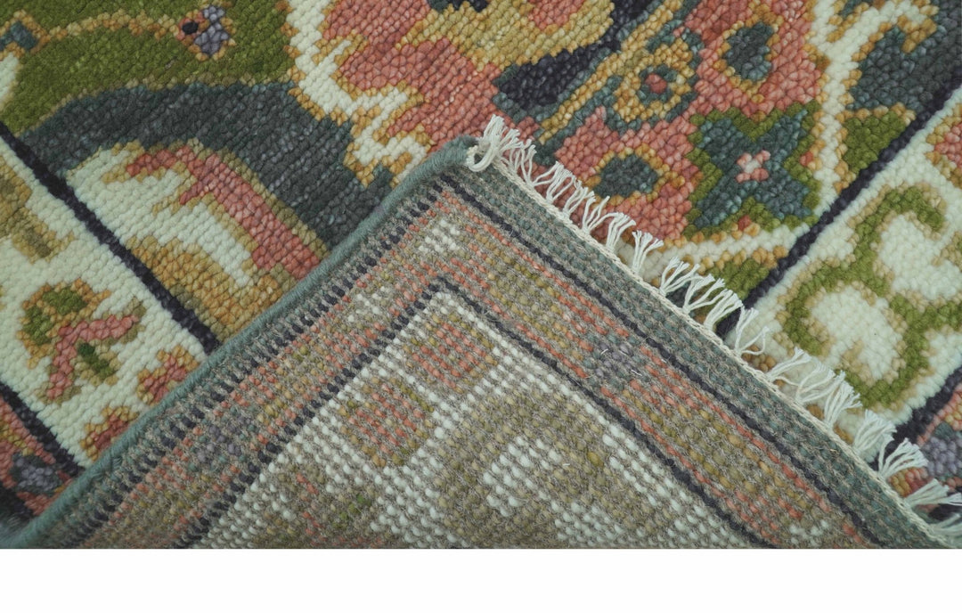 Small 3x5 Green And Gray Hand Knotted Wool Rug - The Rug Decor