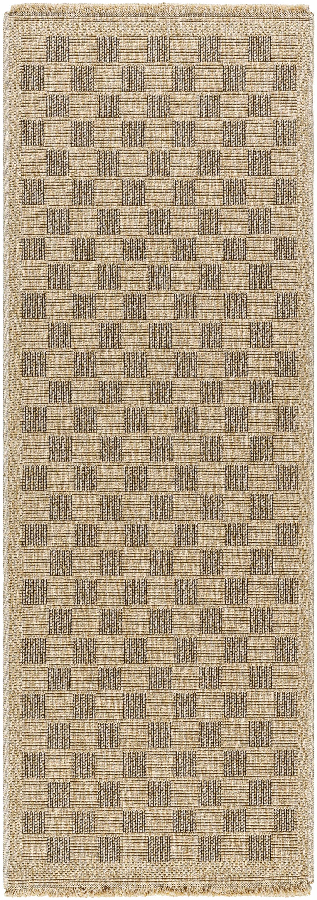 Jurek Beige & Brown Contemporary Design Outdoor Rug